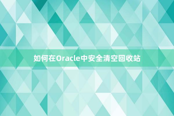 如何在Oracle中安全清空回收站